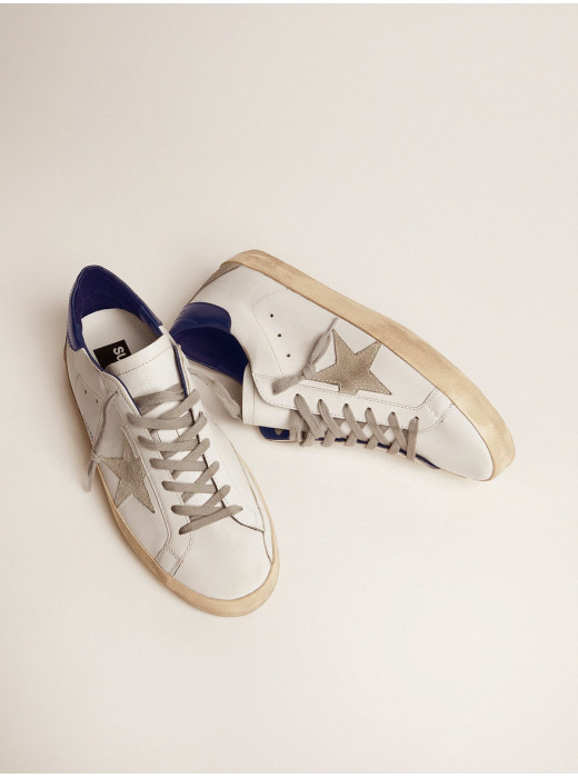 Men's Super-Star with suede star and blue heel tab