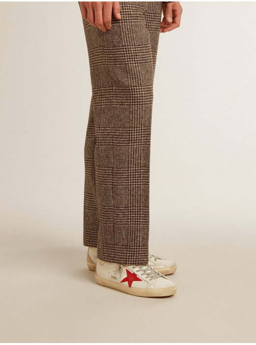 Men's Super-Star in nappa with red star and cream leather heel tab