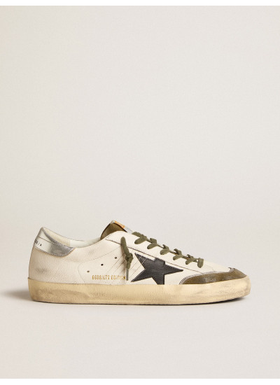 Men's Super-Star LTD in nappa leather with black leather star and silver heel tab