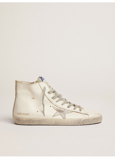 Men's Francy in leather with silver suede star