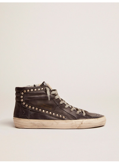 Men's Slide black with studs