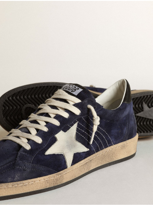 Men's Ball Star in dark blue suede with white nubuck star