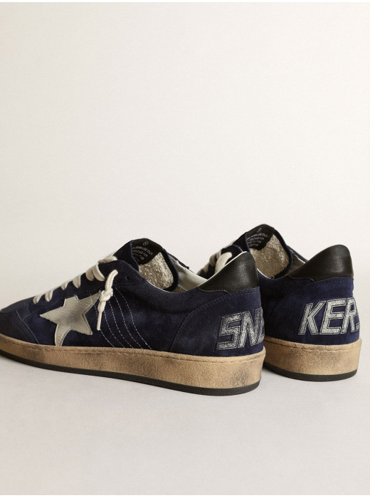 Men's Ball Star in dark blue suede with white nubuck star