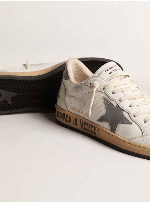 Ball Star in nappa with gray reflective nylon star and heel tab