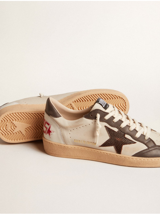 Men's Ball Star LTD in nappa with brown star and gray leather heel tab