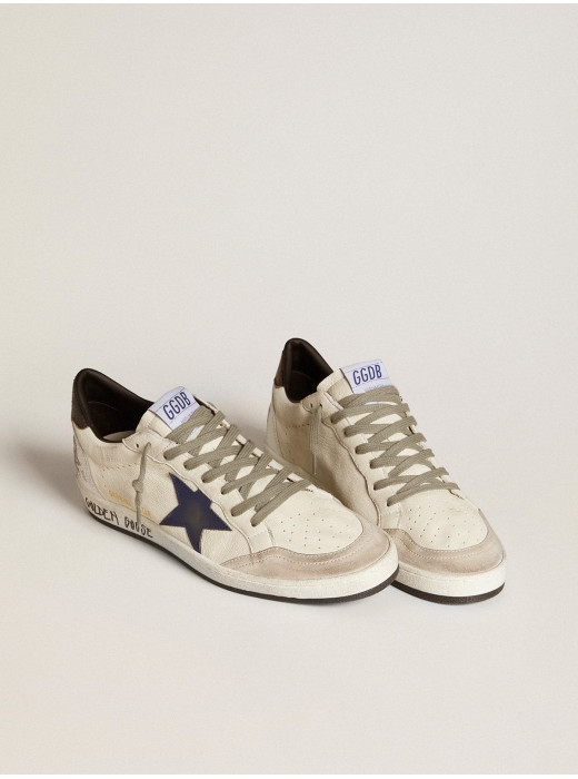 Men's Ball Star in nappa with leather star and metallic leather heel tab