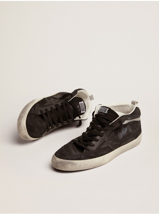 Men's Mid Star in nubuck with black leather star and silver flash