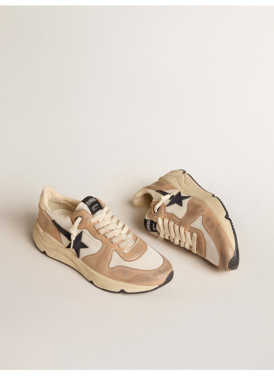Running Sole in nylon and nubuck with dark blue suede star