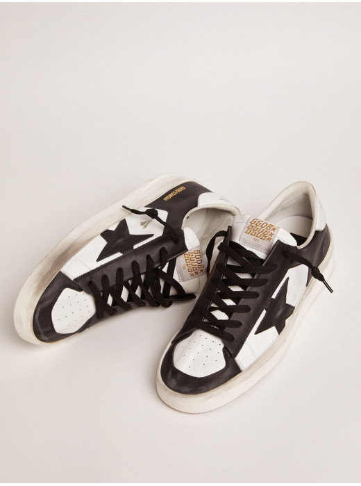 Men's Stardan in white and black leather