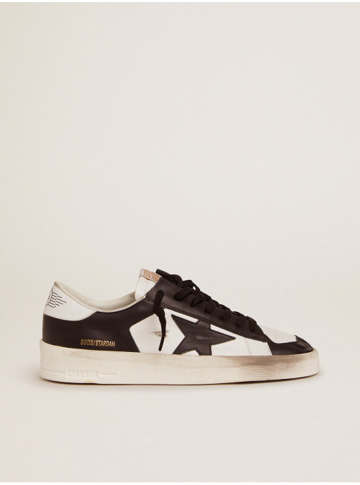 Men's Stardan in white and black leather