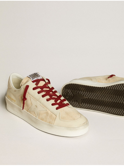 Men’s Stardan LTD in suede with patent white leather star and heel tab