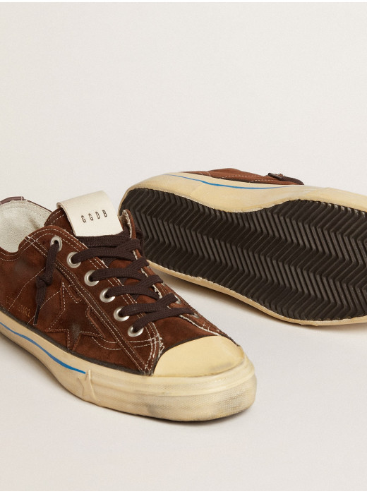 V-Star LTD sneakers in dark brown suede with tone-on-tone star