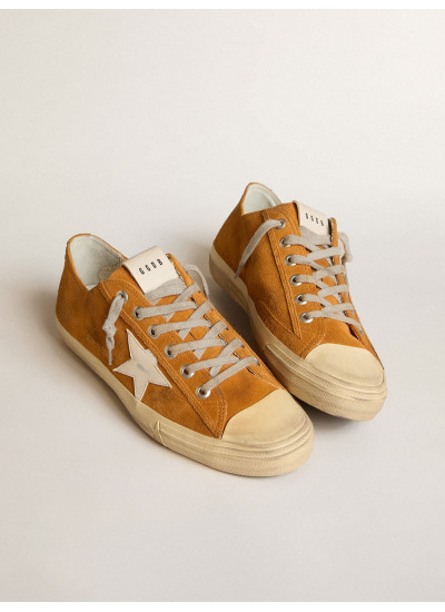 Men's V-Star LTD in camel suede with a milk-white leather star