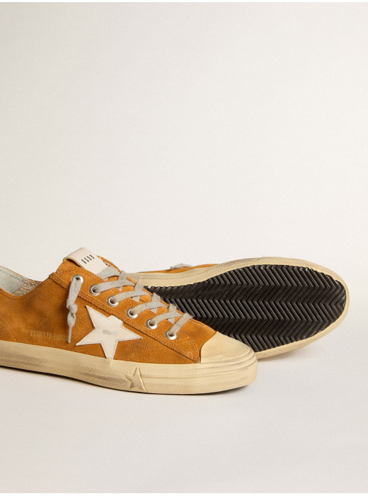 Men's V-Star LTD in camel suede with a milk-white leather star