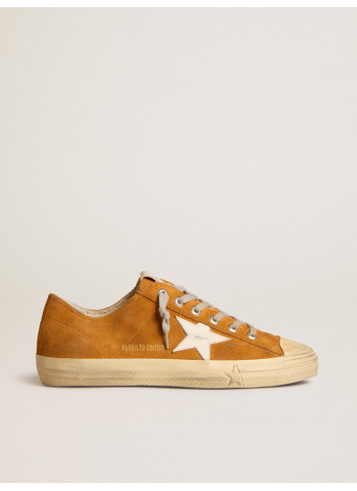 Men's V-Star LTD in camel suede with a milk-white leather star