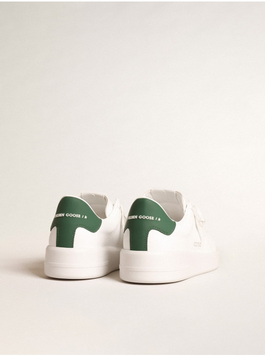 Purestar with white bio-based star and mat green leather heel tab