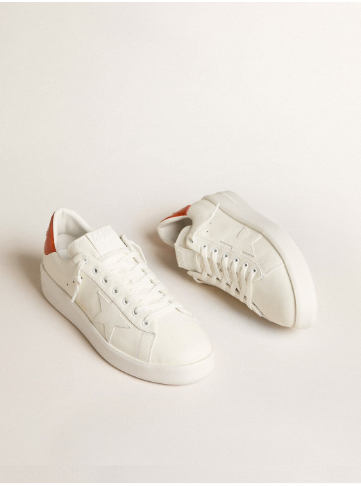 Men's Purestar with white leather star and orange heel tab