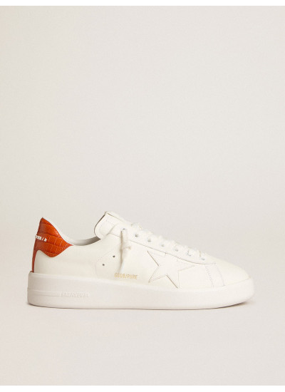 Men's Purestar with white leather star and orange heel tab