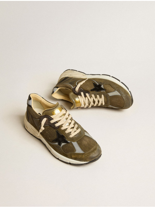 Men’s Dad-Star in suede and mesh with black leather star and heel tab