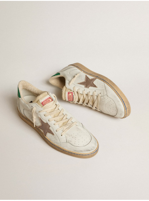 Ball Star LTD with sand mesh star and green leather heel tab