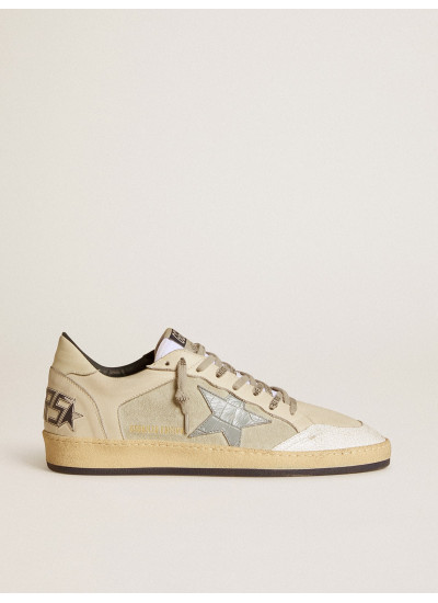 Men's Ball Star LTD in leather and suede with crocodile print leather star