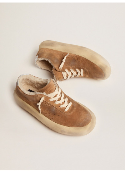 Men's Space-Star in tobacco-colored suede and shearling lining