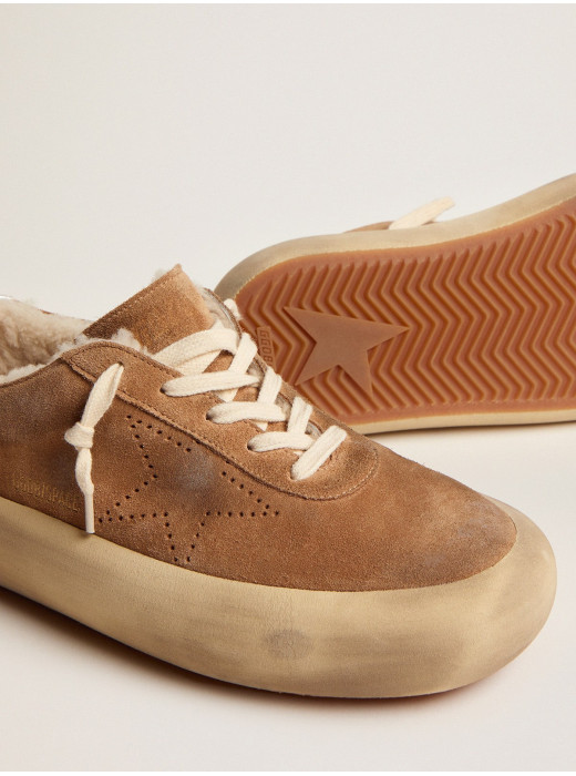 Men's Space-Star in tobacco-colored suede and shearling lining