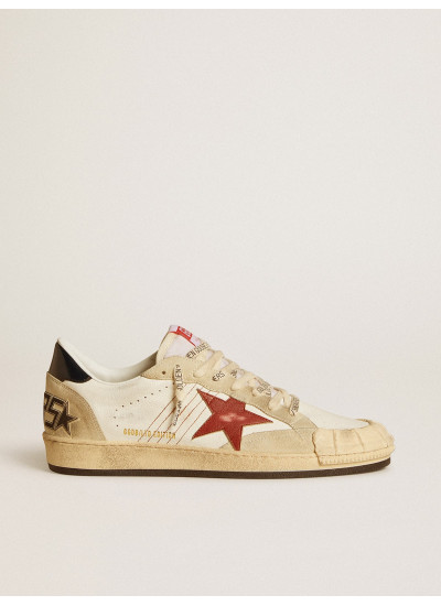 Men's Ball Star LTD in nappa leather with red leather star and leather heel tab