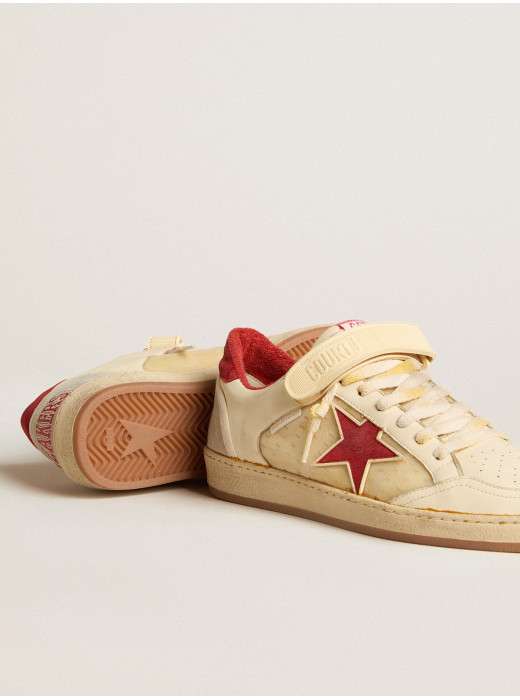 Men’s Ball Star LAB in nappa and PVC with red suede star and heel tab