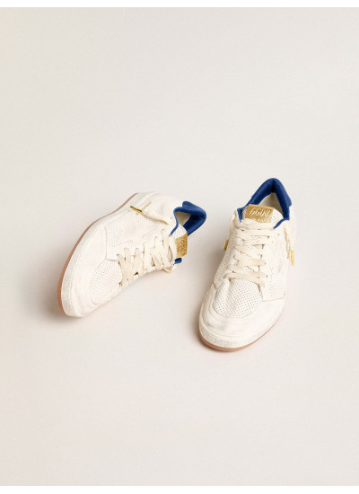 Ball Star in perforated nappa with white star and blue nylon heel tab