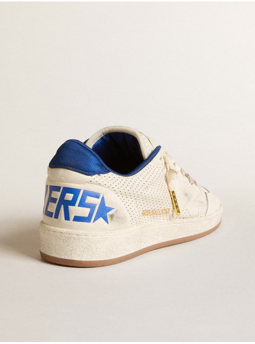 Ball Star in perforated nappa with white star and blue nylon heel tab