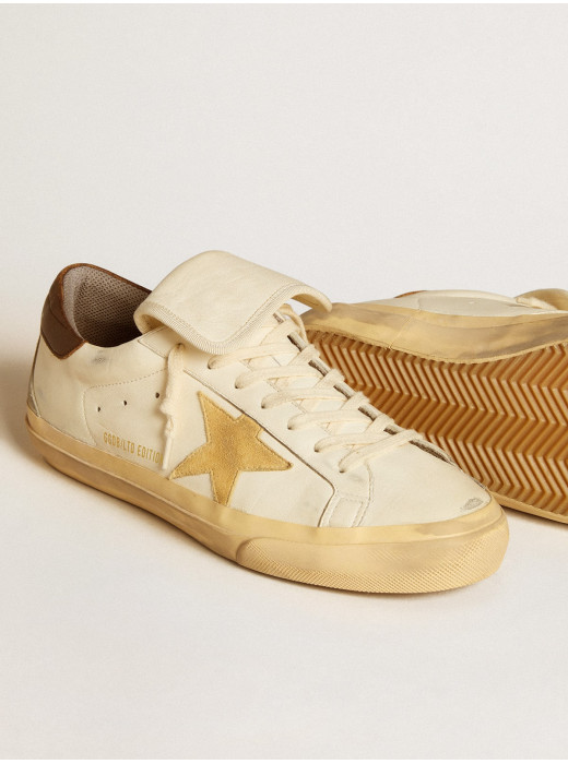 Men's Super-Star LTD in nappa with suede star and brown heel tab