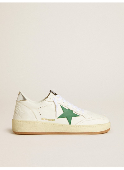 Men's Ball Star with green leather star and metallic leather heel tab