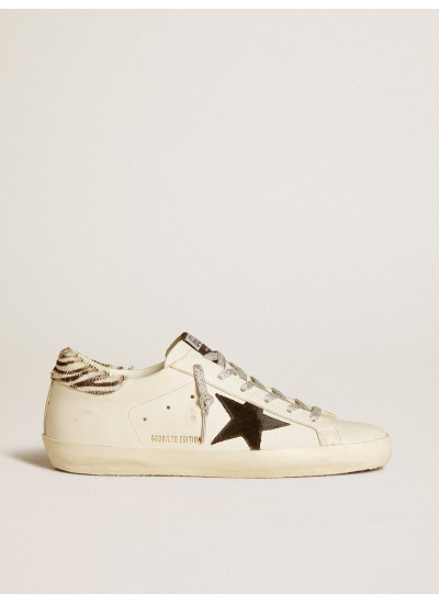 Women’s Super-Star with suede star and in pony skin heel tab