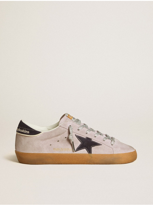 Women’s Super-Star LTD in lilac suede with midnight blue suede star and heel tab