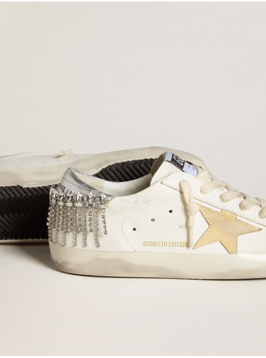 Super-Star LTD with suede star and leather heel tab with crystals