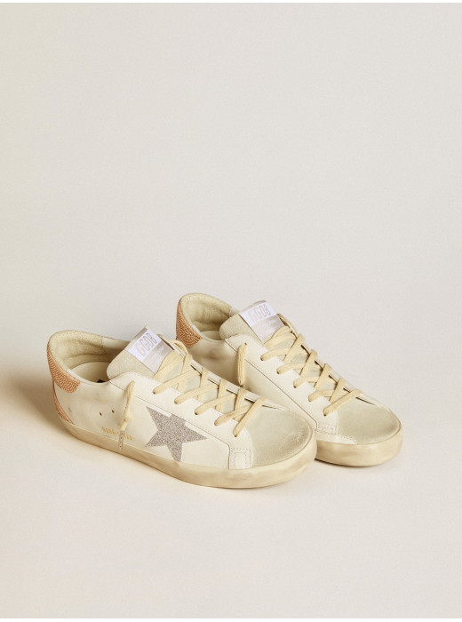 Women’s Super-Star in leather with Swarovski crystal star and heel tab