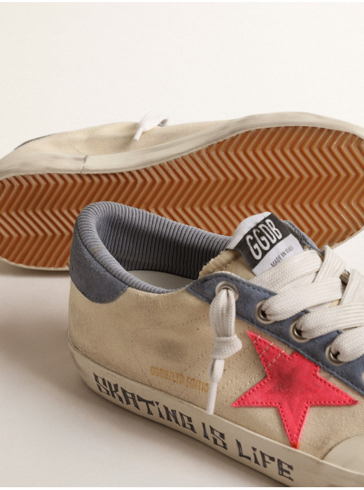 Super-Star Penstar LTD in canvas with lobster-colored suede star