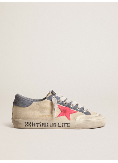 Super-Star Penstar LTD in canvas with lobster-colored suede star