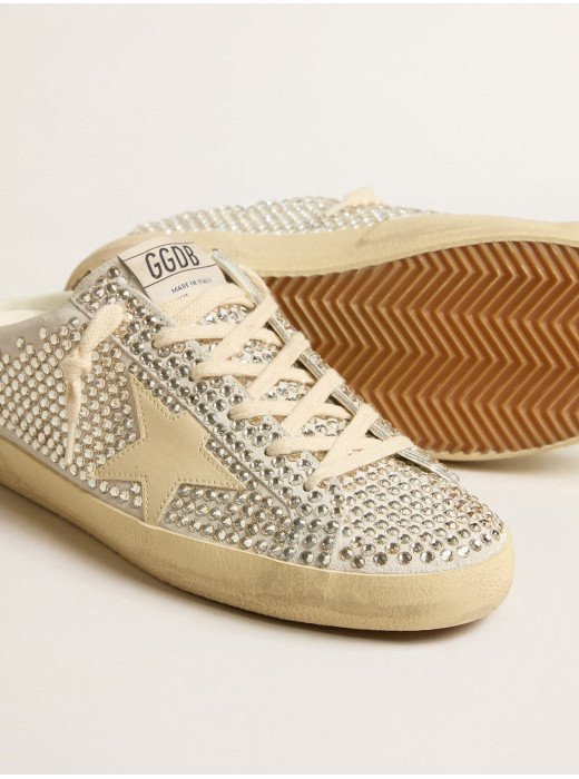 Women's Super-Star Sabots LTD in Swarovski crystals with white leather star