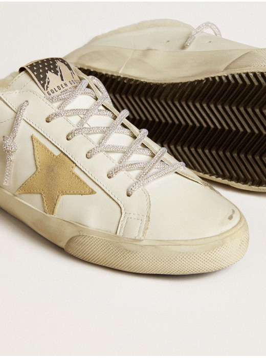 Women’s Super-Star Sabots with gold suede star and shearling lining