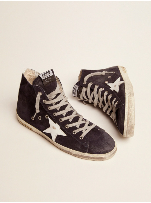 Francy sneakers in leather with leather star and heel tab