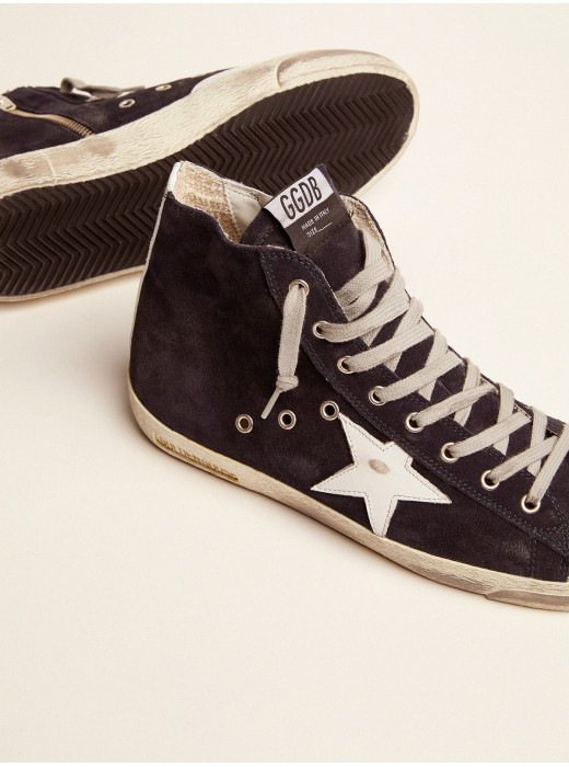 Francy sneakers in leather with leather star and heel tab