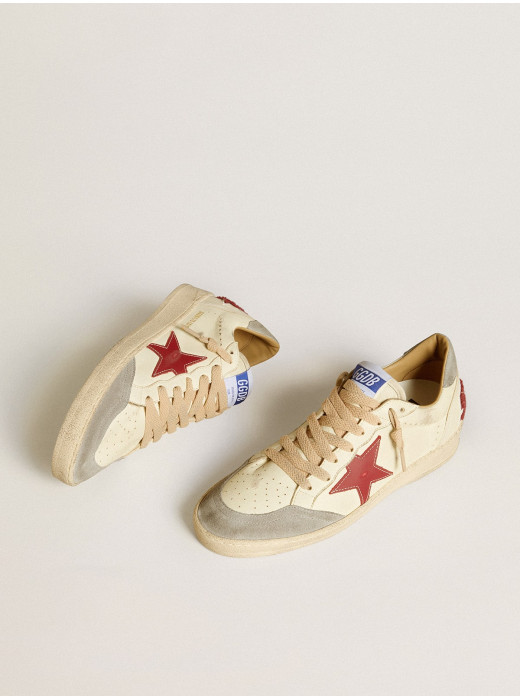 Women's Ball Star LTD in nappa with leather star and silver suede heel tab