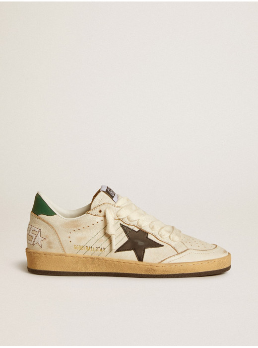 Women’s Ball Star with black leather star and green leather heel tab