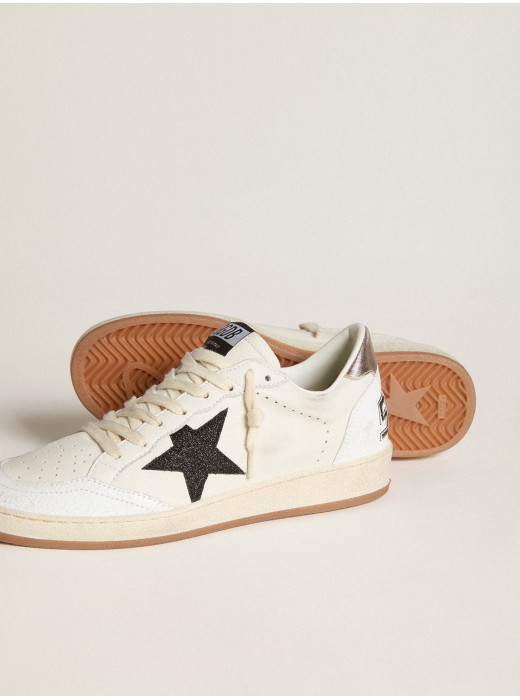 Ball Star in nappa with glitter star and metallic nappa heel tab