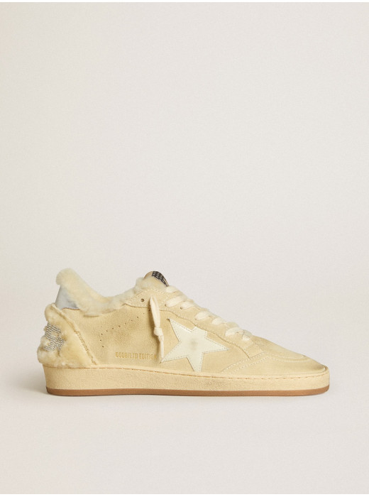 Women's Ball Star LTD in suede and shearling with white patent leather star