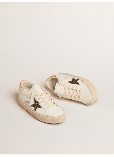 Hi Star LTD with black and gold glitter star and gold heel tab