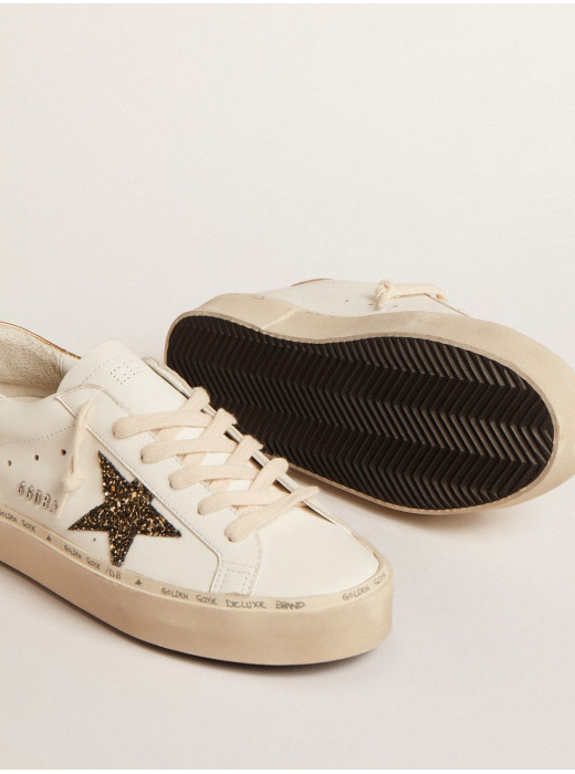 Hi Star LTD with black and gold glitter star and gold heel tab