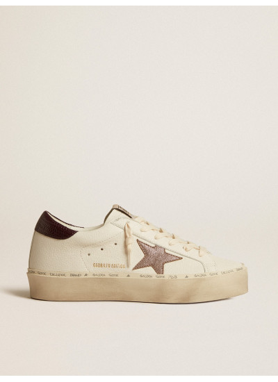 Women's Hi Star LTD in nappa with glitter star and lizard-print heel tab